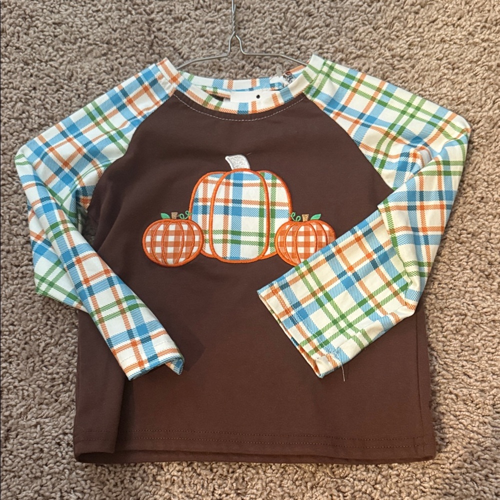 Plaid Pumpkin Kids Shirt
